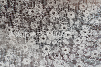 【厂家直销 新款网布满幅刺绣面料】价格,厂家,图片,花边类,嘉兴市慕莎纺织品-